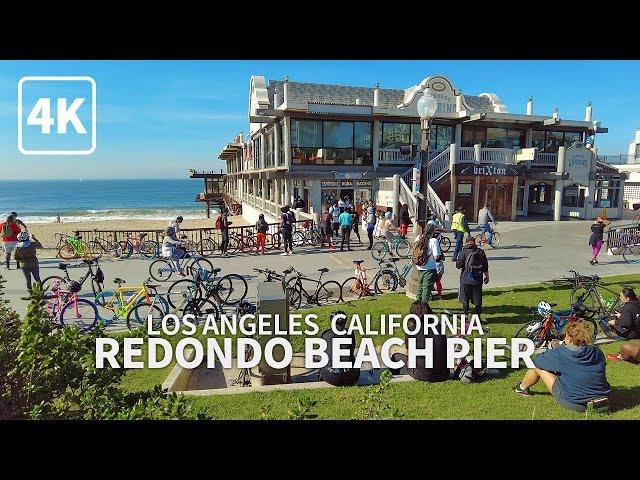 [4K] REDONDO BEACH - Walking Redondo Beach Pier, South Bay, Los Angeles, California, USA - 4K UHD