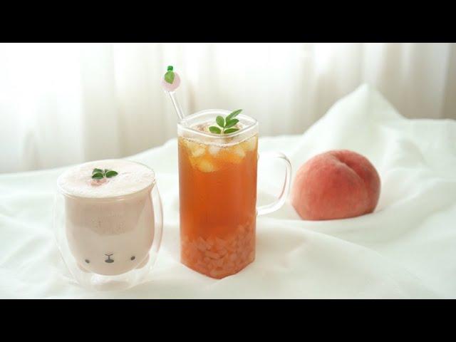 How to make real easy and delicious Real Peach Ice Tea & Peach Lassi / Recipe