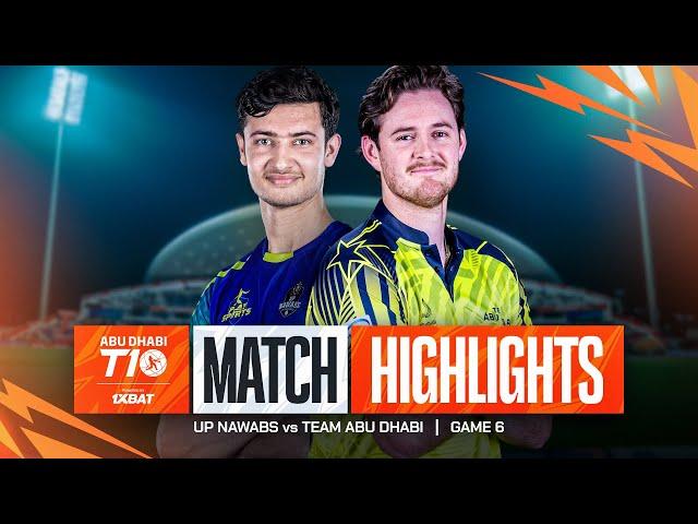 2024 Abu Dhabi T10 I Match 6 Highlights: Team Abu Dhabi vs UP Nawabs | Season 8