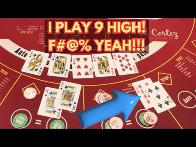 ULTIMATE TEXAS HOLD 'EM in LAS VEGAS! I PLAY 9 HIGH! F#@% YEAH!!! #poker #holdem