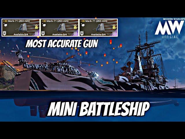 Mark-71(203mm) - Most Accurate gun with USS Arkansas gameplay- Modern Warships