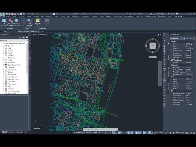 Autodesk Connector for ArcGIS Online in Civil3D 2020.1