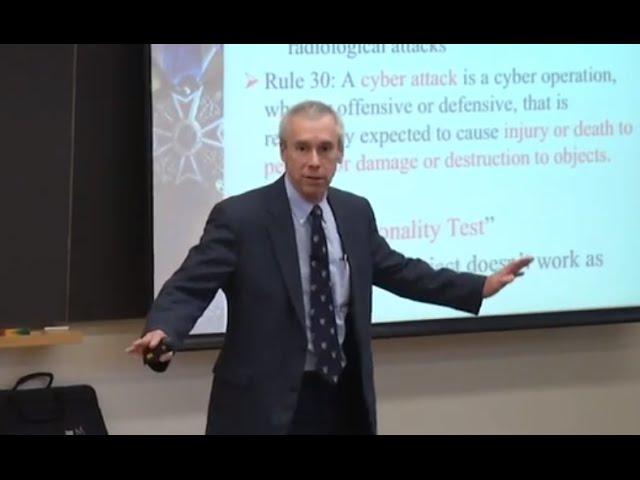 Michael N. Schmitt: PILAC Lecture on Cyber Operations and IHL: Fault Lines and Vectors