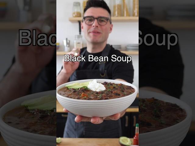 Black Bean Soup (healthy & easy dinner idea)