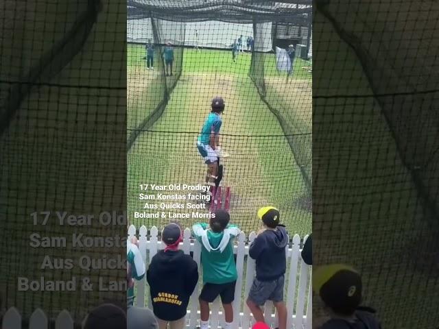 17 Year Old Cricket Batting Prodigy Sam Konstas vs Australian quicks Scott Boland & Lance Morris