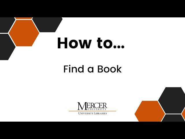 How to Find a Book