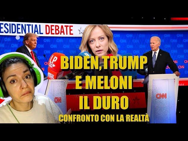 TRUMP-BIDEN-MELONI DURO CONFRONTO CON LA REALTA'.