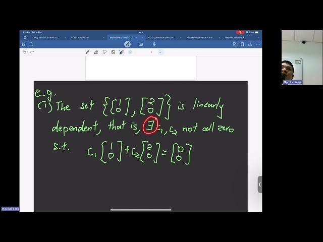 【Intro to Linear Algebra Lecture 3】Linear Transformation | Nge Kie Seng 250214