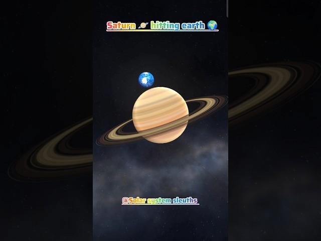 Saturn Hitting Earth  #shorts #saturn #space #viral #vfx #animation #planet
