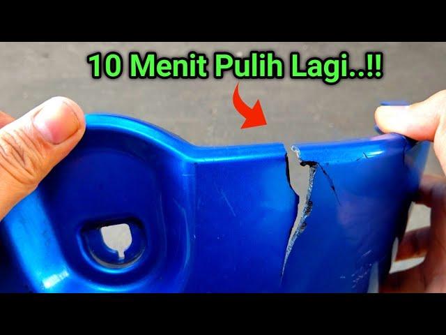 Ini Rahasianya..!! 2 Cara memperbaiki body motor patah/pecah hasilnya kuat tidak perlu beli baru