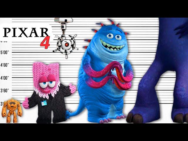 Pixar 4 - Size Comparison | Biggest Characters of Pixar studio | Satisfying Video