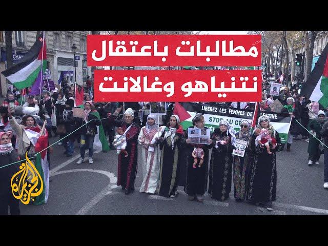 مظاهرة في باريس للتضامن مع الشعبين الفلسطيني واللبناني