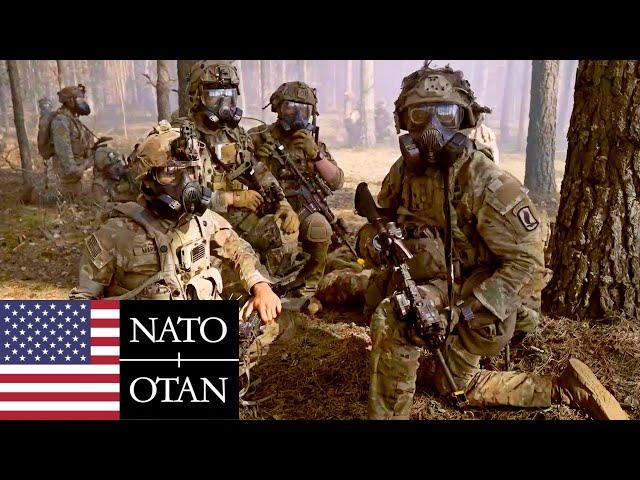 U.S. Army, NATO. Soldiers during defensive military exercises in Lithuania.