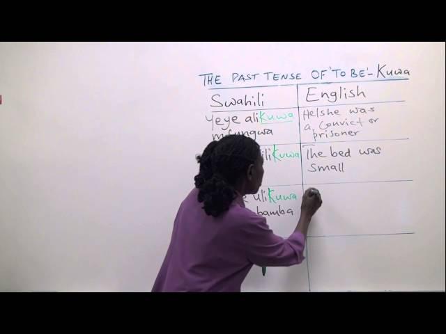 Swahili Grammar: The past tense of "to be" and “to have”