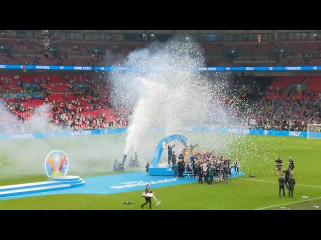 Italy lift EURO 2020 trophy | Award ceremony | View from stadium