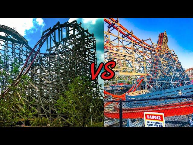 Twisted Timbers VS Wicked Cyclone - Coaster Showdown