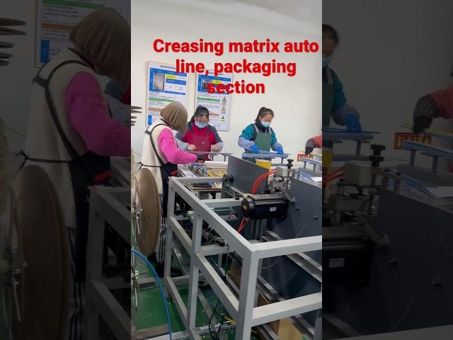 Creasing matrix auto line Busy season for overseas orders. #diemaker #corrugatedpackaging #boxmaker