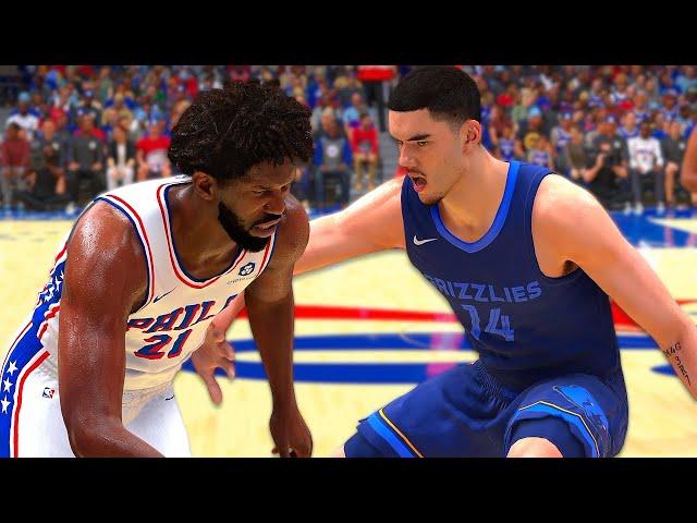 NBA 2K25 Zach Edey My Career - Overtime Thriller vs Embiid!