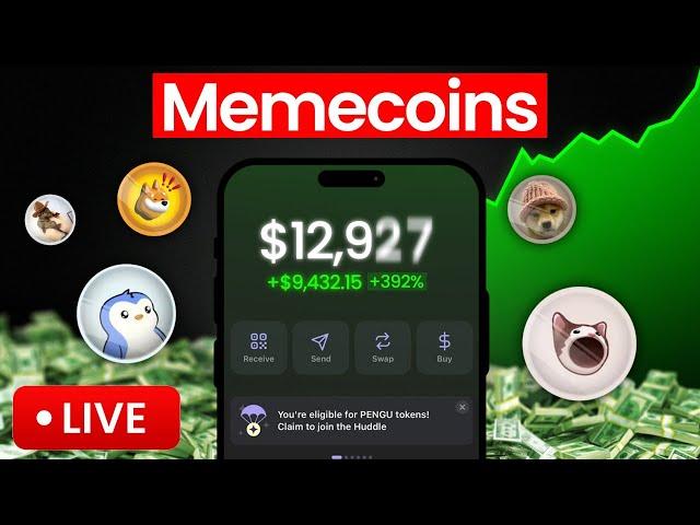 LIVE MEMECOIN TRADING! 100X MEME COINS ON SOLANA! LIVE TRADING 100X MEMECOINS