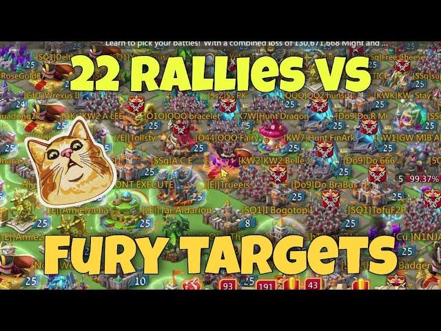 Lords Mobile - Big rally party from our enemies in K270. 22 rallies zero big castles on fury