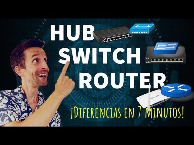 Diferencias entre HUB, SWITCH y ROUTER explicado rápido y fácil!