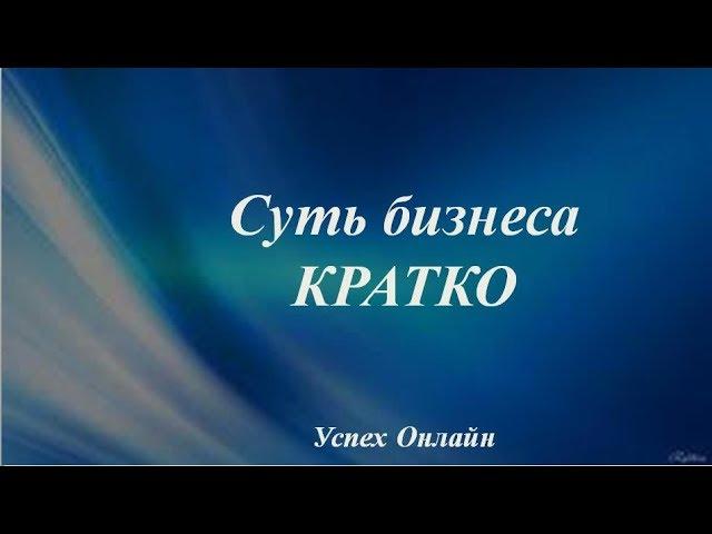 Суть бизнеса КРАТКО