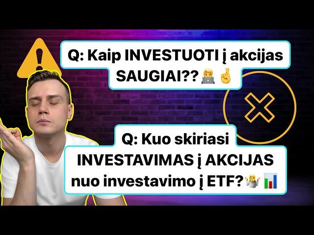 Du Investavimo budai - Saugesnis ir Nelabai. Kaip ir kodėl aš investuoju į Akcijas ir ETF