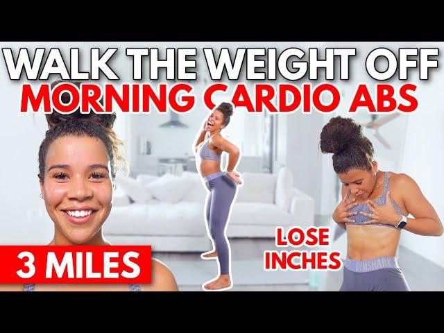 3 Mile Walk Morning Cardio Abs Workout at Home