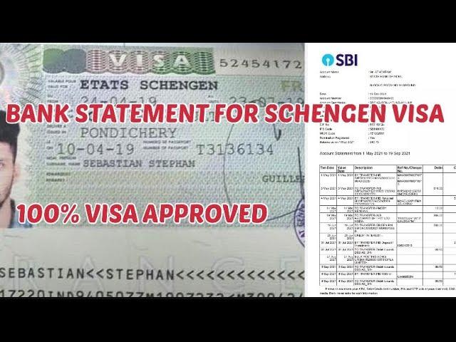 Bank statement for Schengen visa | How to make good bank statement for Schengen visa | Schengen Visa