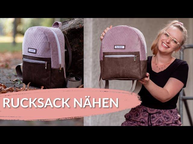 Rucksack nähen mit mini Schnittmuster "Bagpack"