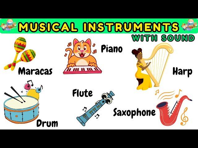 Guess The Musical Instruments | Musical Instrument Sounds | Learning for Toddlers & Kids | Curiocubs