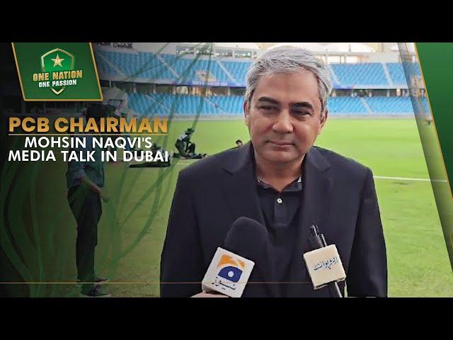 PCB Chairman Mohsin Naqvi's Media Talk in Dubai | PCB | MA2A