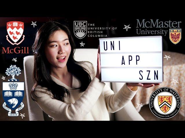 CANADIAN UNIVERSITY APPLICATIONS 2020 | waterloo, ubc, uoft, mcgill, mcmaster