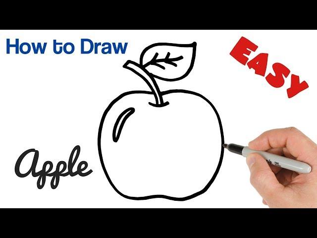 How to Draw an Apple Easy Art Tutorial for Beginners