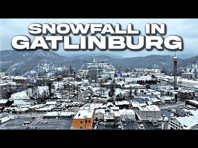 GATLINBURG, TN BLANKETED WITH SNOW |Beautiful Snowfall Blankets The Smokies|