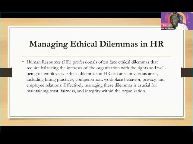 Managing Ethical Dilemmas in HR with Oluyemi Adeosun