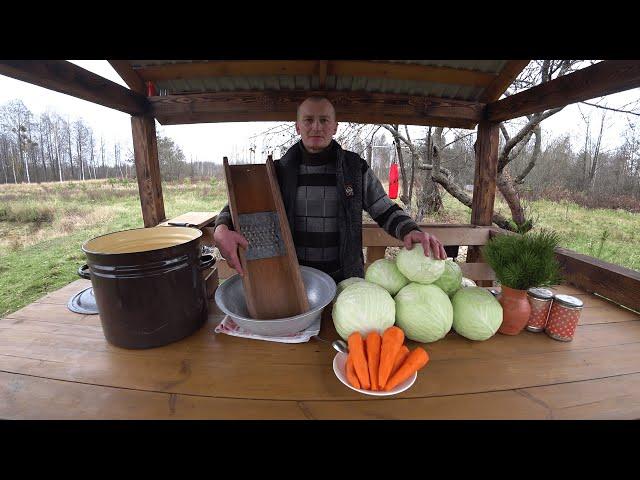 ХУТОР в ЛЕСУ на КРАЮ БОЛОТА. ЛЮБИМЫЙ ОСЕННИЙ САЛАТ, НАКОРМИТЬ МОЖНО ВСЮ ДЕРЕВНЮ. №222