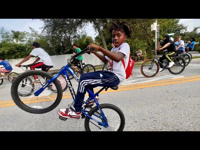 KID Wheelies BIKE With NO BRAKES! // COLLECTIVE BIKES WEST PALM BEACH RIDEOUT!