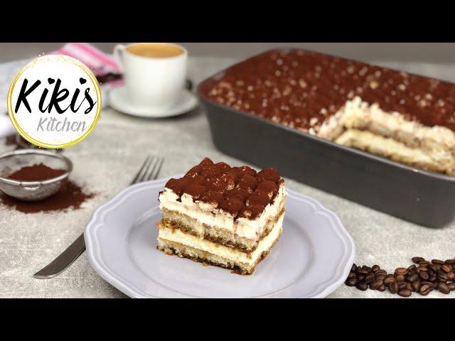 Simple TIRAMISU recipe without eggs or alcohol | Kikis Kitchen