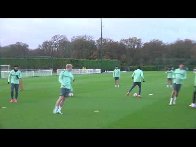 TOTTENHAM TRAINING SESSION: The Spurs Squad Train at Hotspur Way Ahead of Roma Europa League Clash