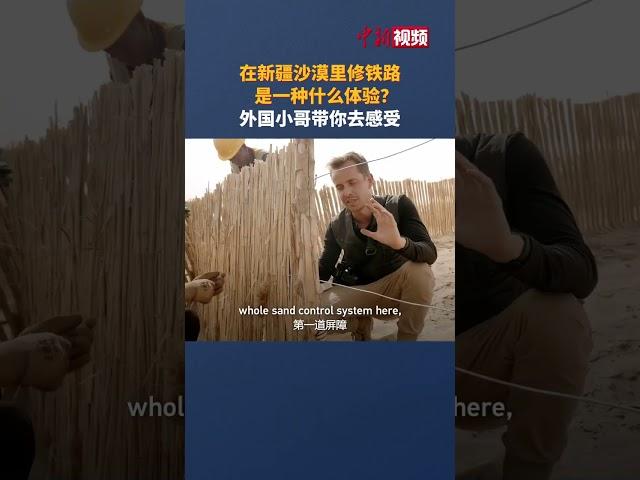 在新疆沙漠里修铁路是一种什么体验？外国小哥直呼：太厉害了！