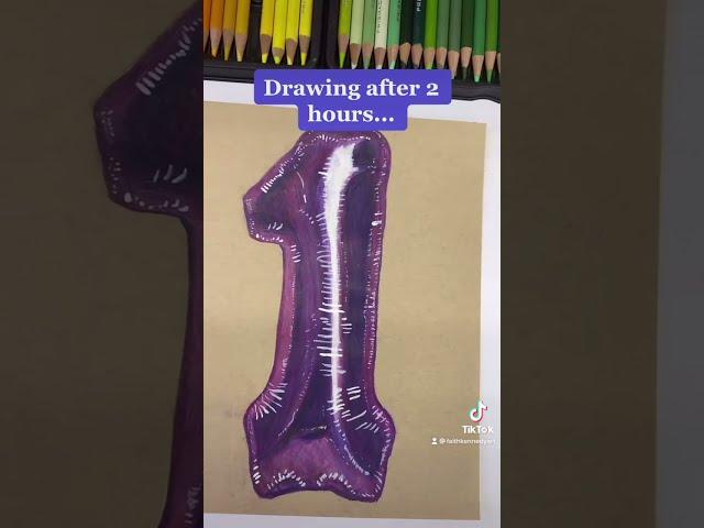 Drawing a shiny purple balloon!