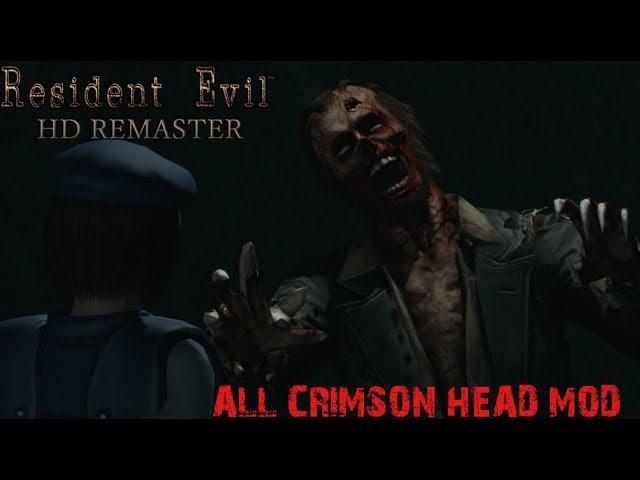 Resident Evil HD Remaster - ALL CRIMSON HEADS Enemy randomizer -World Premiere- Full Playthrough