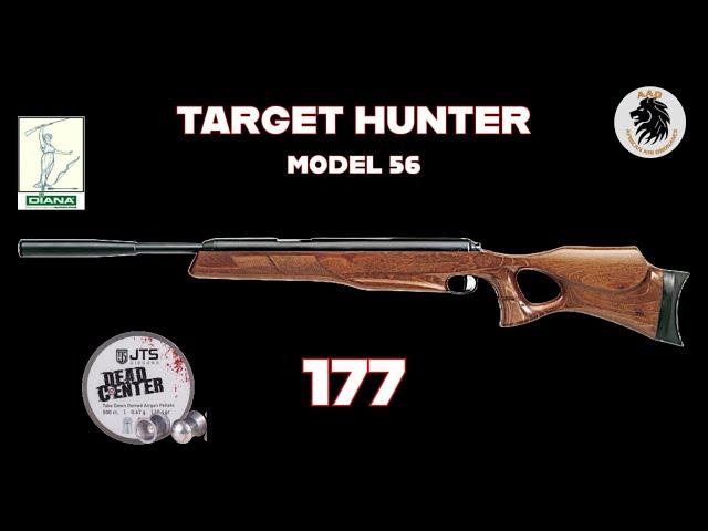 Diana Target Hunter Model 56 in 177 test at 35 yards JTS Dead Center  10.4gn