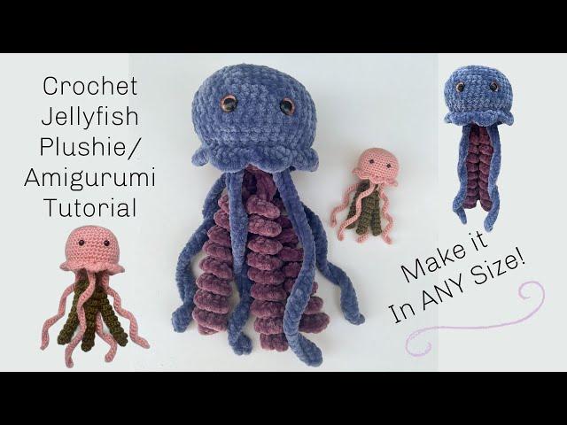 How To Crochet A Jellyfish Plushie | Crochet Jellyfish Amigurumi Tutorial