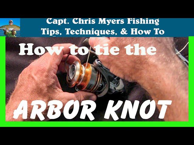 How to tie an arbor knot on a reel: Tie line to spool