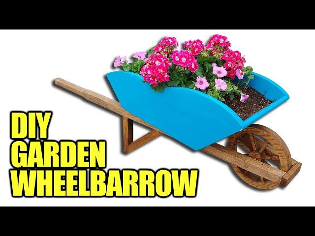 DIY Wooden Wheelbarrow Garden Planter