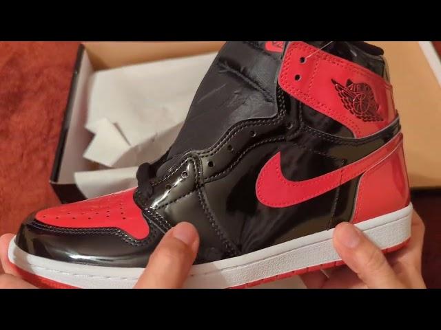 Air Jordan 1 Retro High OG Patent Bred 555088-063 Unboxing/Review