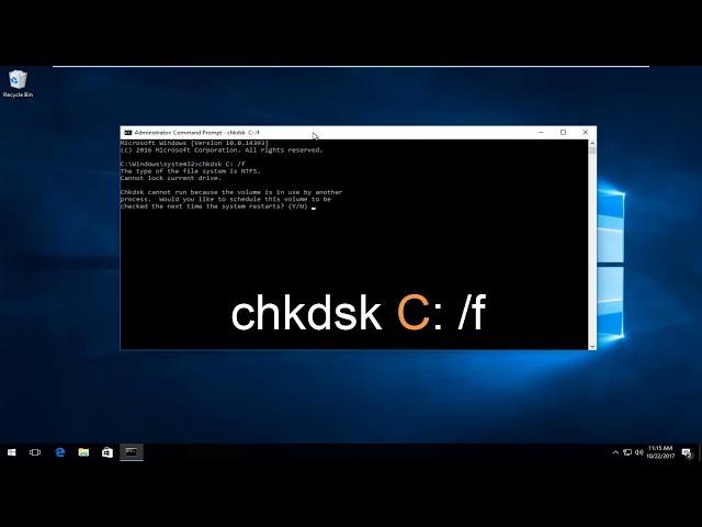 How To Run A Disk Check In Windows 10 Using The Command Prompt