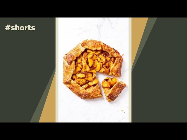 Easy peach galette that’s easier to make than a pie! #shorts